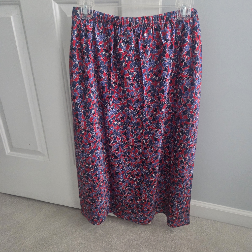 J. Crew Red and Blue Floral Maxi Skirt - Picture 4 of 9